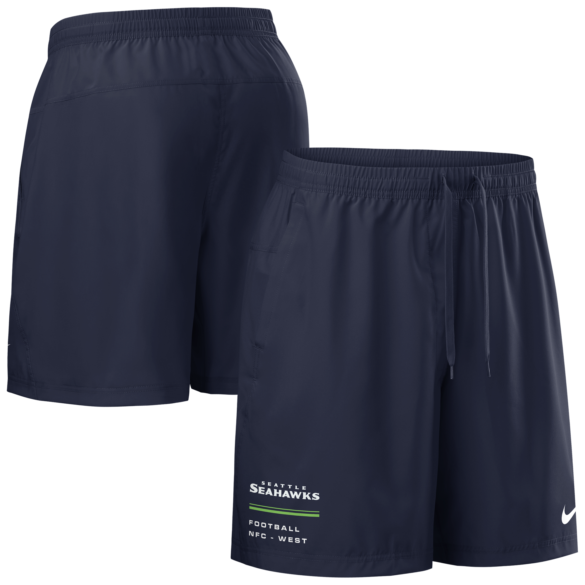 Seattle Seahawks Short tissé Nike Dri-FIT 7 pouces avec logo d’équipe - Homme