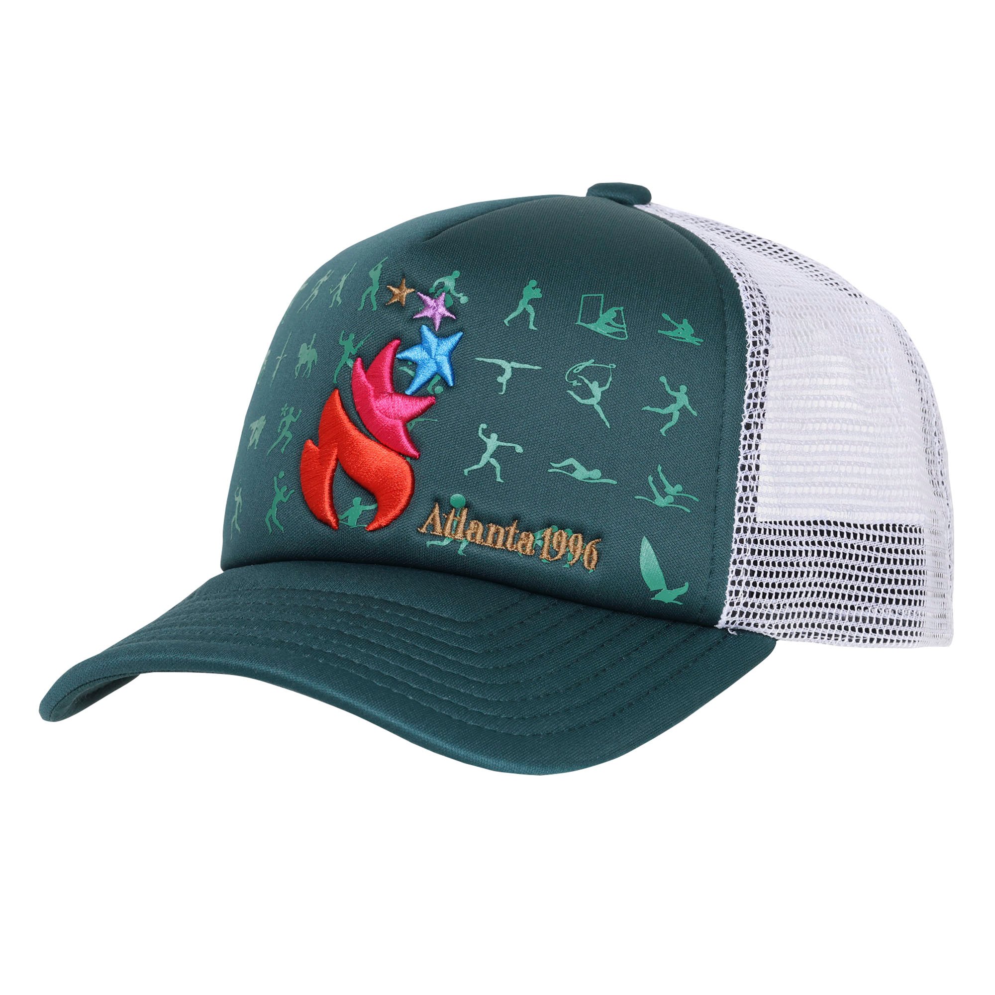 Cappello da camionista regolabile da uomo Outerstuff Green Atlanta 1996 Olympic Games