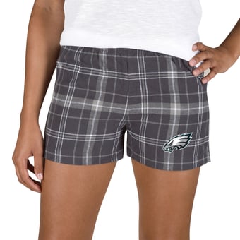 Women's Concepts Sport Charcoal/Gray Philadelphia Eagles Ultimate Flannel Shorts
