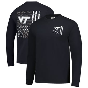 Men's  Black Virginia Tech Hokies OHT Camo Overlay Comfort Colors Long Sleeve T-Shirt