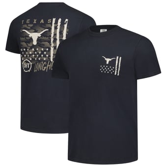 Men's  Black Texas Longhorns Comfort Colors OHT Camo Overlay T-Shirt