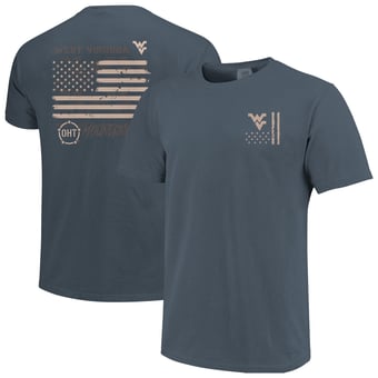 Men's  Navy West Virginia Mountaineers Comfort Colors OHT Camo Overlay T-Shirt