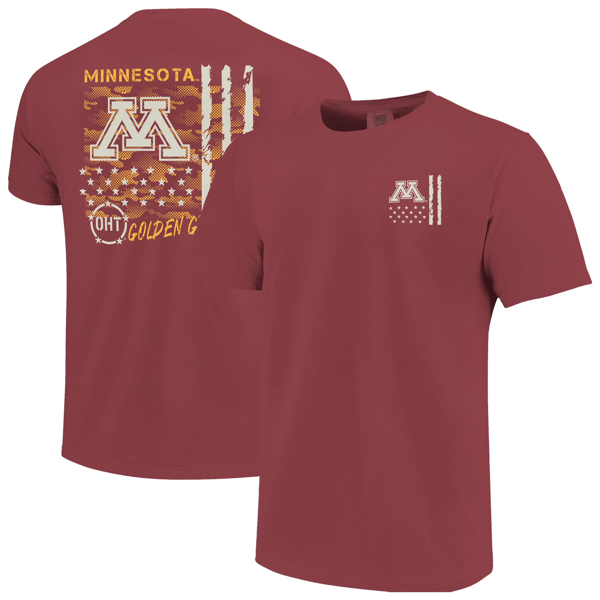 Men's  Maroon Minnesota Golden Gophers Comfort Colors OHT Camo Overlay T-Shirt