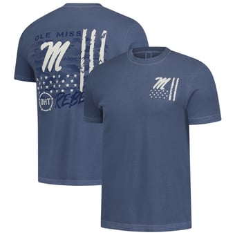 Men's  Navy Ole Miss Rebels Comfort Colors OHT Camo Overlay T-Shirt