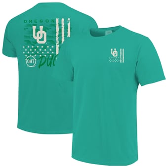 Men's  Green Oregon Ducks Comfort Colors OHT Camo Overlay T-Shirt