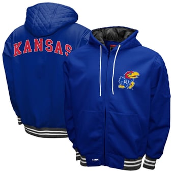 Men's Franchise Club Royal Kansas Jayhawks Grind Full-Zip Hoodie Jacket