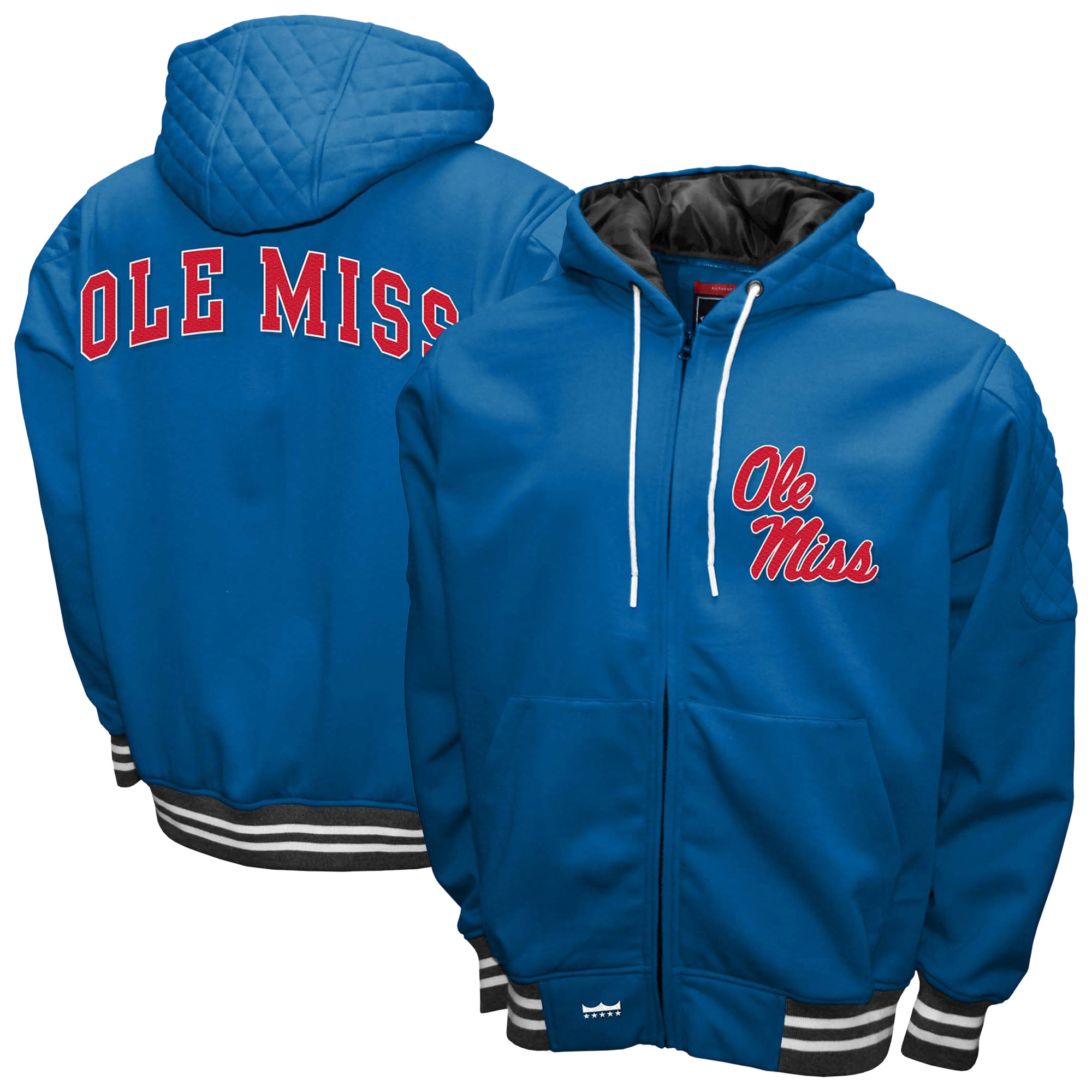 Men’s Franchise Club Powder Blue Ole Miss Rebels Grind Full-Zip Hoodie Jacket Men’s Franchise Club Powder Blue Ole Miss Rebels Grind Full-Zip Hoodie Jacket
