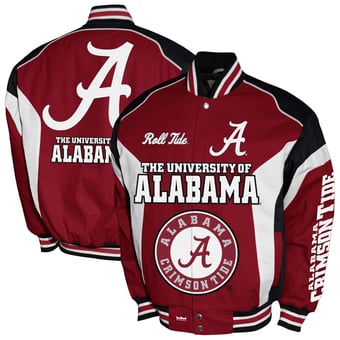 Men's Franchise Club Crimson Alabama Crimson Tide Driven Full-Zip Twill Jacket