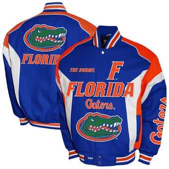 Men's Franchise Club Royal Florida Gators Driven Full-Zip Twill Jacket