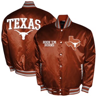 Men's Franchise Club Texas Orange Texas Longhorns Satin Full-Snap Jacket