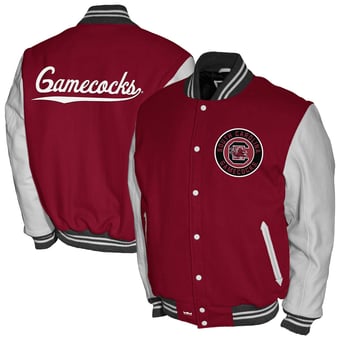 Men's Franchise Club Garnet South Carolina Gamecocks Full-Snap Letterman Jacket