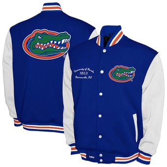 Men's Franchise Club Royal Florida Gators Fleece Varsity Full-Snap Jacket