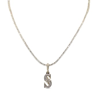 GLD Seattle Mariners 18K Yellow Gold Logo Pendant & 20" Tennis Chain