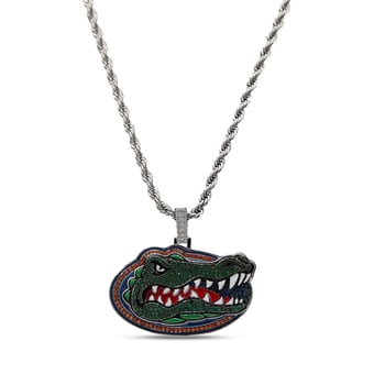 "GLD Florida Gators 18K Yellow Gold Logo Pendant & 20"" Rope Chain"