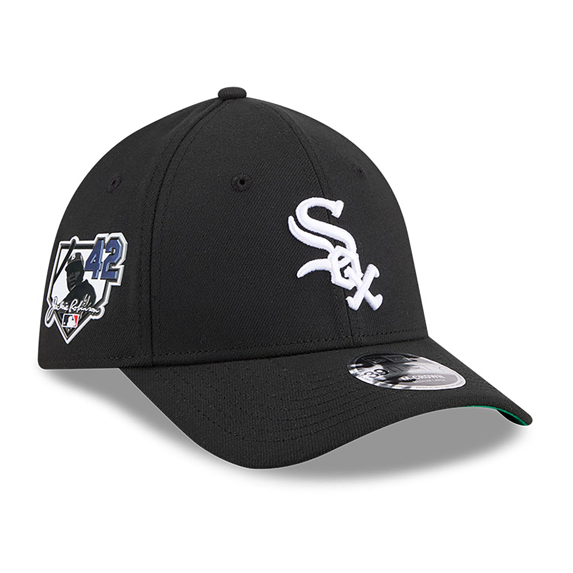 Men's New Era Black Chicago White Sox 2026 Jackie Robinson Day 39THIRTY M-Crown Flex Hat