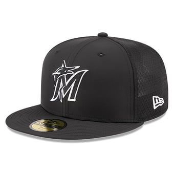Men's New Era Black Miami Marlins 2026 Batting Practice 59FIFTY Fitted Hat