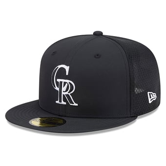Men's New Era Black Colorado Rockies 2026 Batting Practice 59FIFTY Fitted Hat