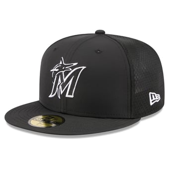 Youth New Era Black Miami Marlins Batting Practice 59FIFTY Fitted Hat