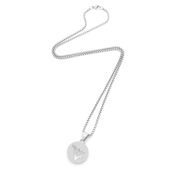 "FanDrip West Virginia Mountaineers 24"" Stainless Steel Pendant Necklace"