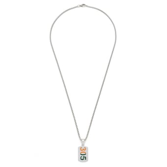 "FanDrip Miami Hurricanes 24"" Stainless Steel Pendant Necklace"