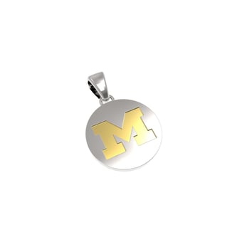 FanDrip Michigan Wolverines 24" Stainless Steel Pendant Necklace