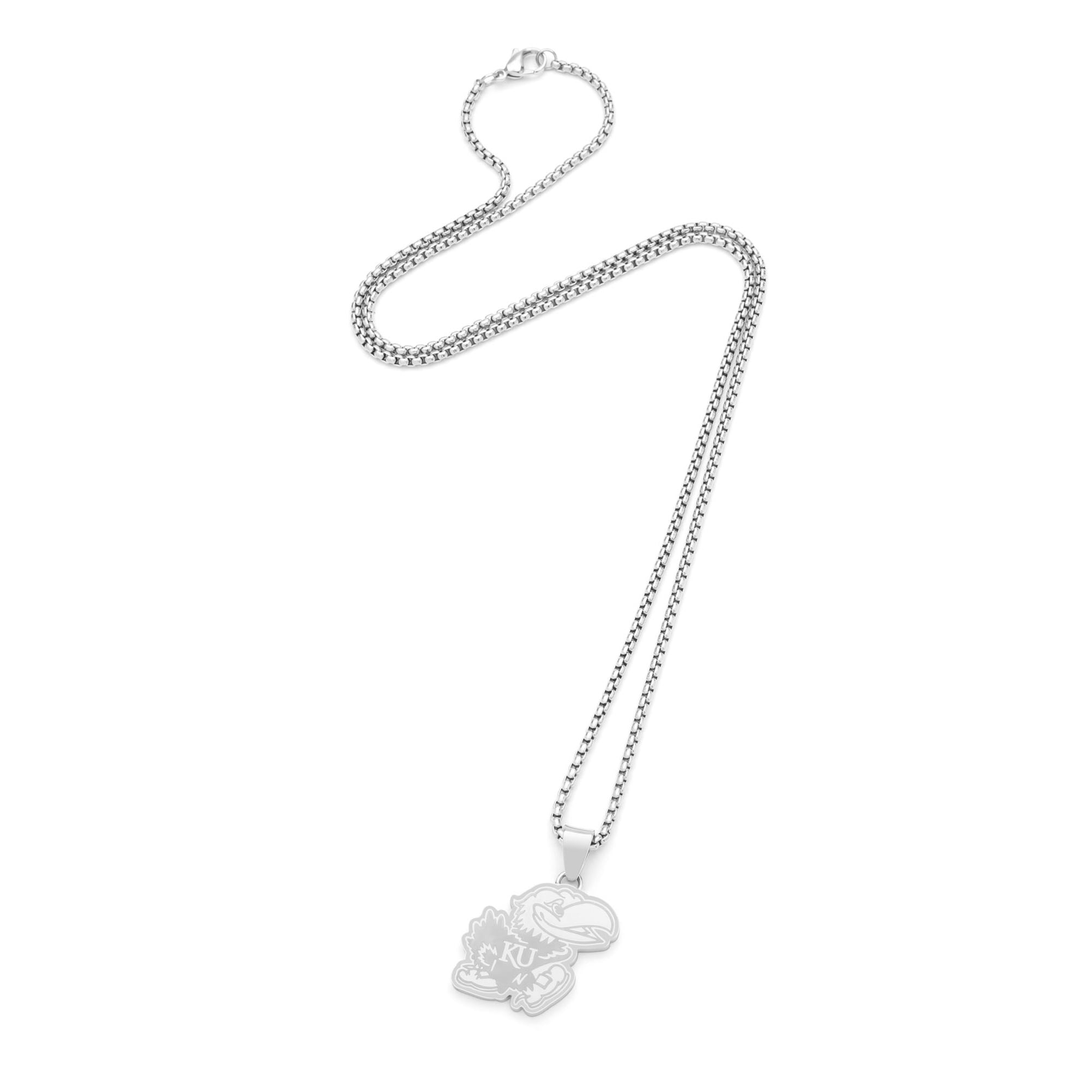 FanDrip Kansas Jayhawks 24" Stainless Steel Pendant Necklace