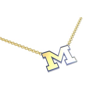 FanDrip Michigan Wolverines 17" Pendant Necklace