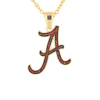 "FanDrip Alabama Crimson Tide Created Crimson Script Pendant Necklace with 18"" Chain"