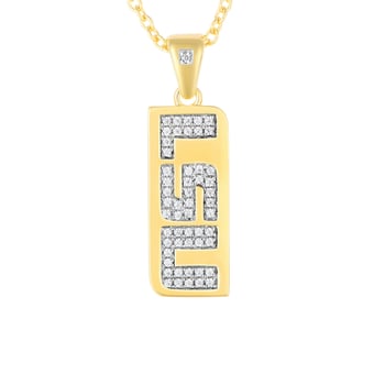 FanDrip LSU Tigers Diamond Pendant Necklace with 18" Chain