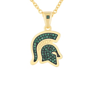 "FanDrip Michigan State Spartans Pendant Necklace with 18"" Chain"