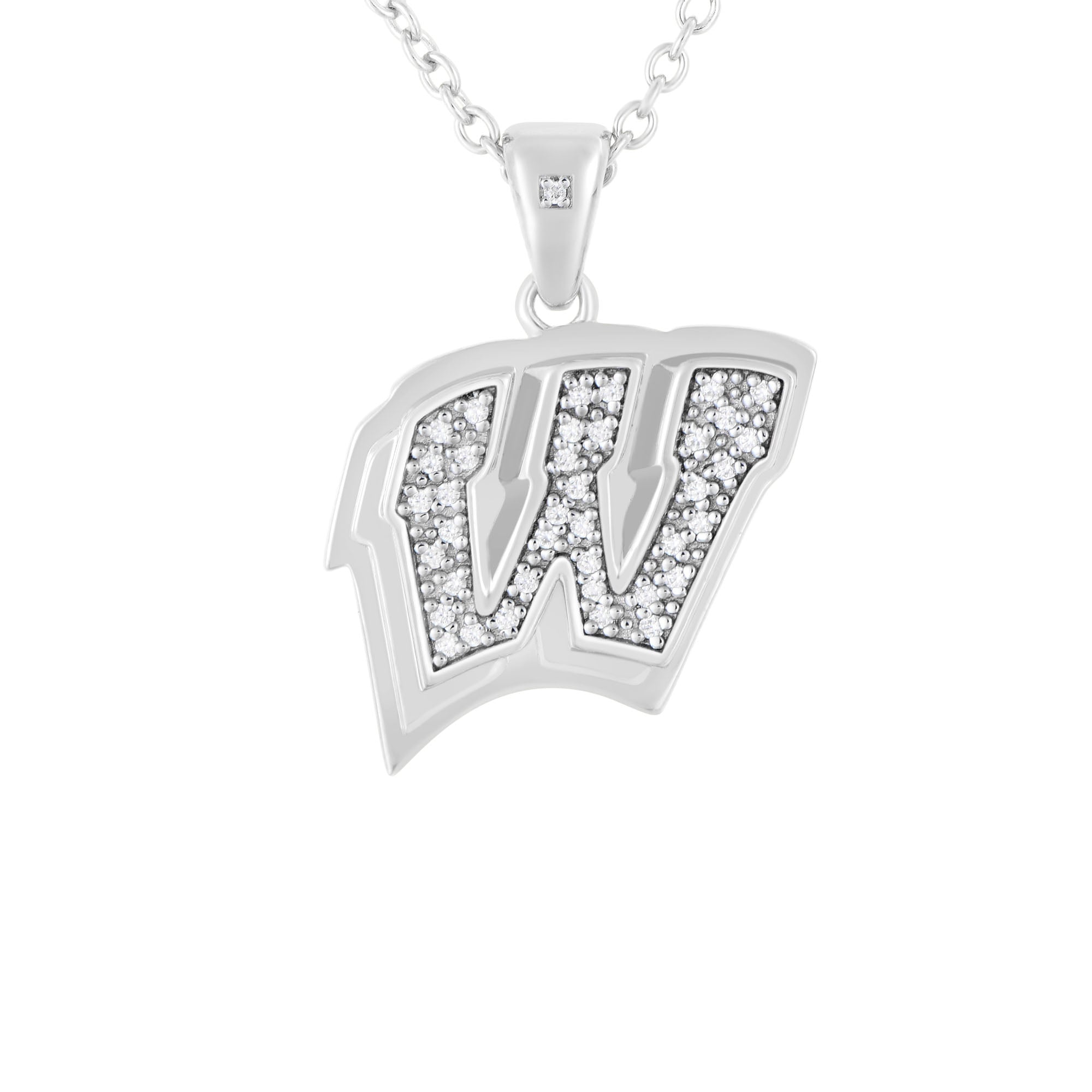 FanDrip Wisconsin Badgers Pendant Necklace with 18" Chain