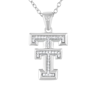 FanDrip Texas Tech Red Raiders Diamond Pendant Necklace with 18" Chain