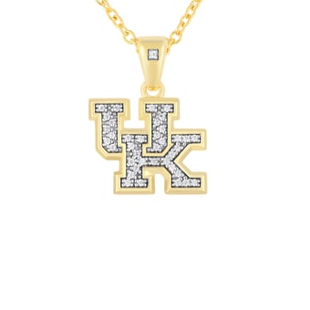 FanDrip Kentucky Wildcats Diamond Pendant Necklace with 18" Chain