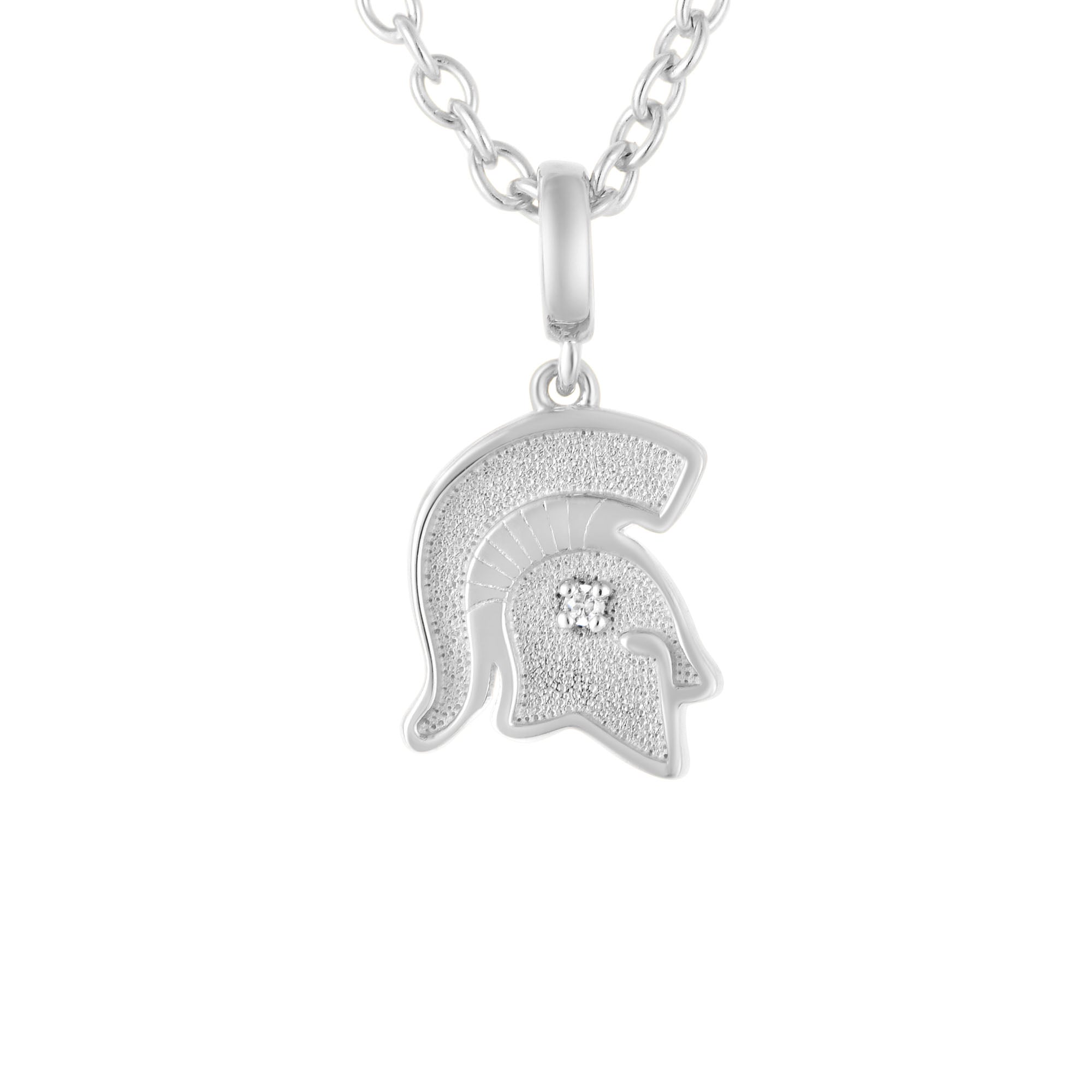 FanDrip Michigan State Spartans Diamond Pendant Necklace with 18" Chain