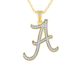 FanDrip Alabama Crimson Tide Diamond Script Pendant Necklace with 18" Chain