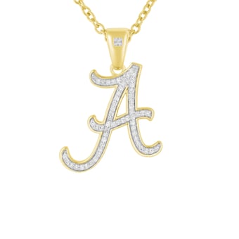 "FanDrip Alabama Crimson Tide Diamond Script Pendant Necklace with 18"" Chain"