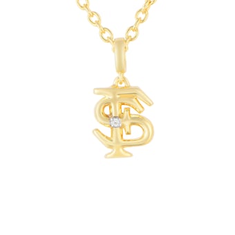 "FanDrip Florida State Seminoles Diamond Pendant Necklace with 18"" Chain"