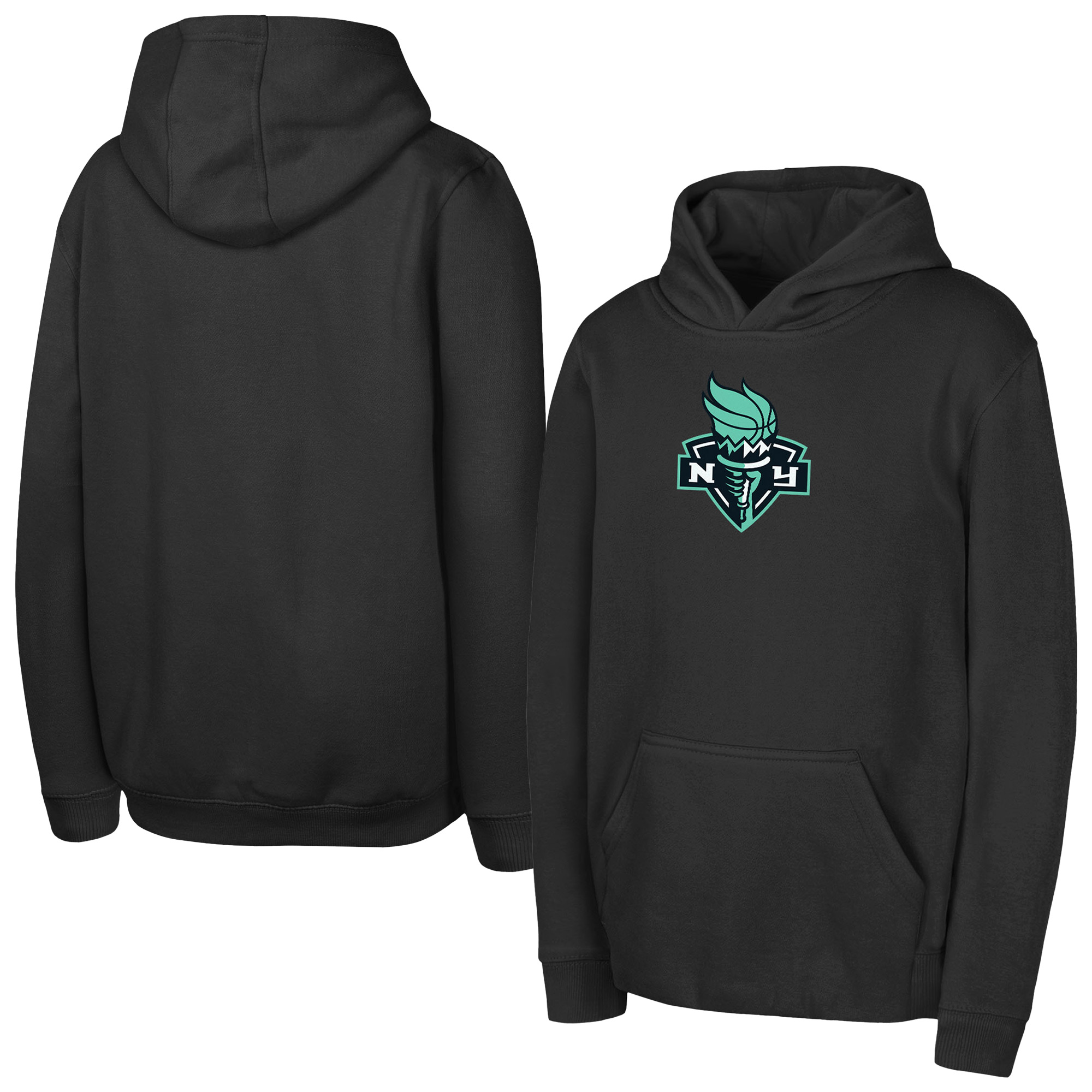 Youth Outerstuff Black New York Liberty Logo Fleece Hoodie Youth Outerstuff Black New York Liberty Logo Fleece Hoodie