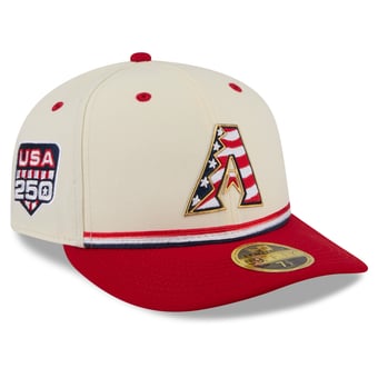 Men's New Era Cream/Red Arizona Diamondbacks USA 250 Fourth of July Low Profile 59FIFTY Fitted Hat