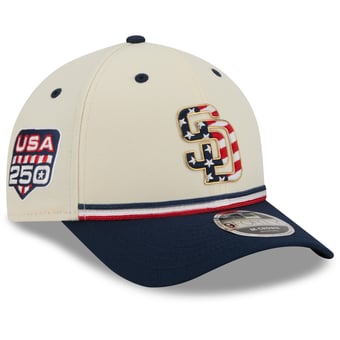 Youth New Era Cream/Navy San Diego Padres USA 250 9FORTY M-Crown Adjustable Hat