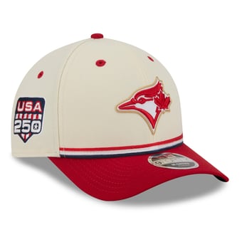 Youth New Era Cream/Red Toronto Blue Jays USA 250 9FORTY M-Crown Adjustable Hat