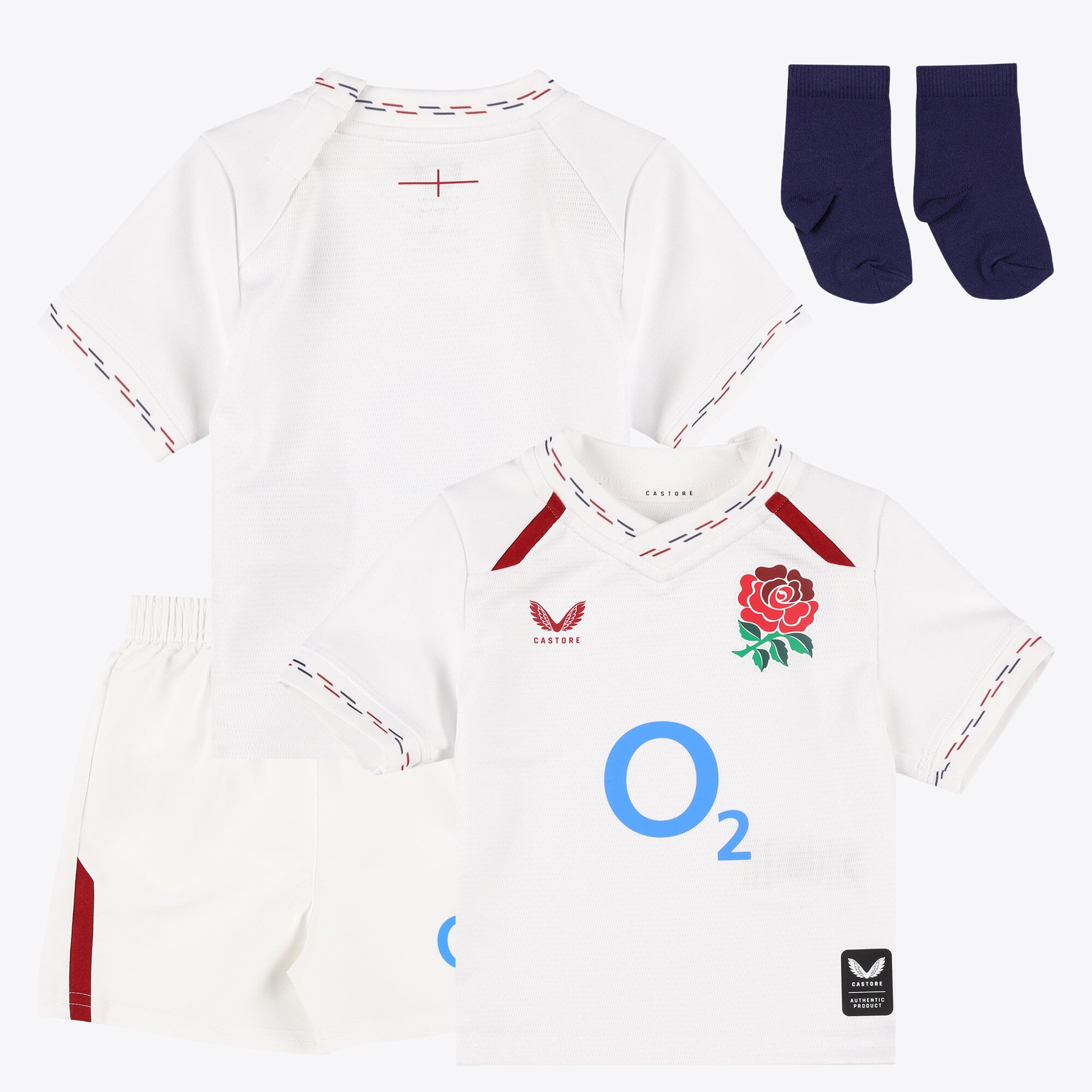 Kit Home Replica England Rugby 2026/27 - Bianco - Neonato