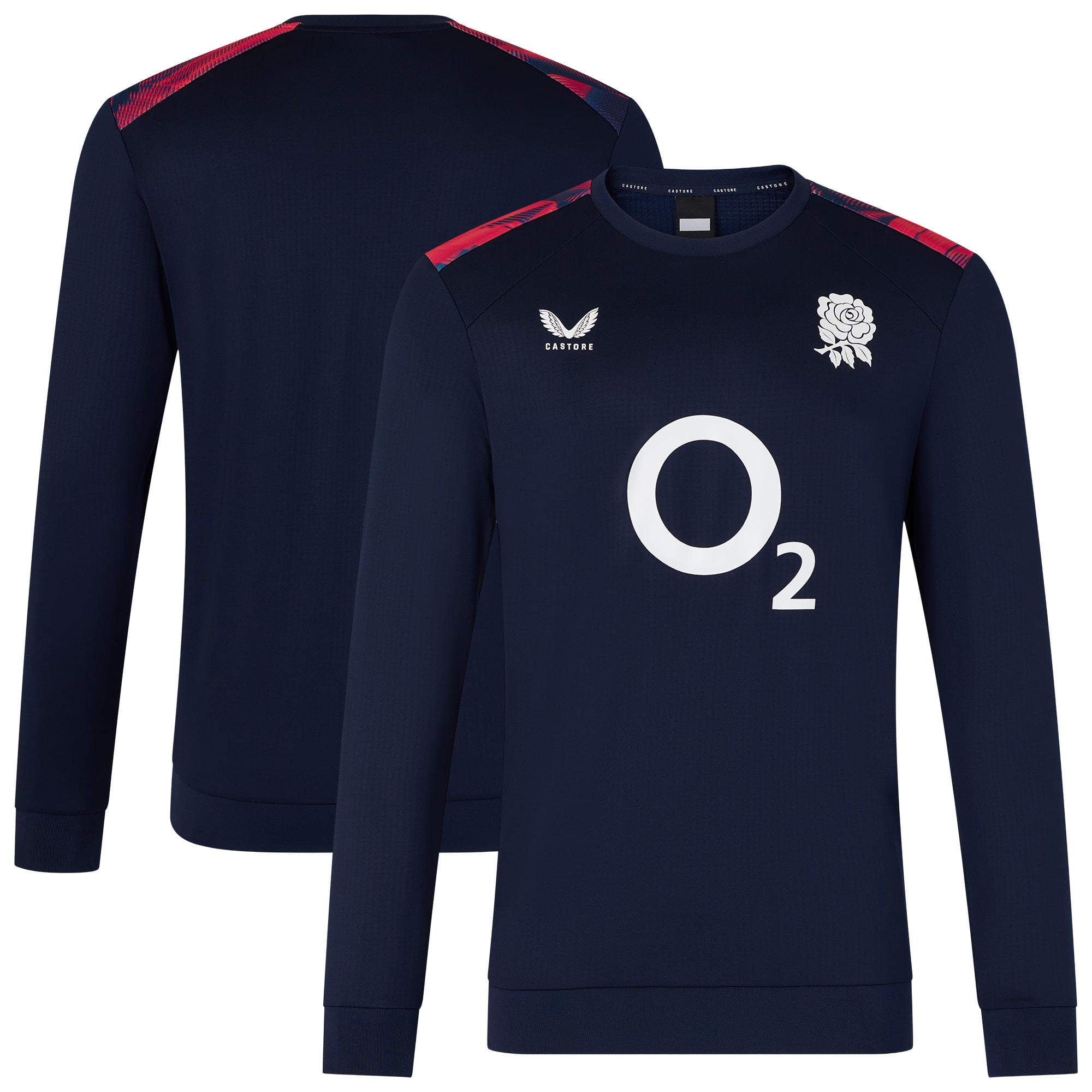 Maglia a maniche lunghe pre-partita England Rugby Drill - Blu