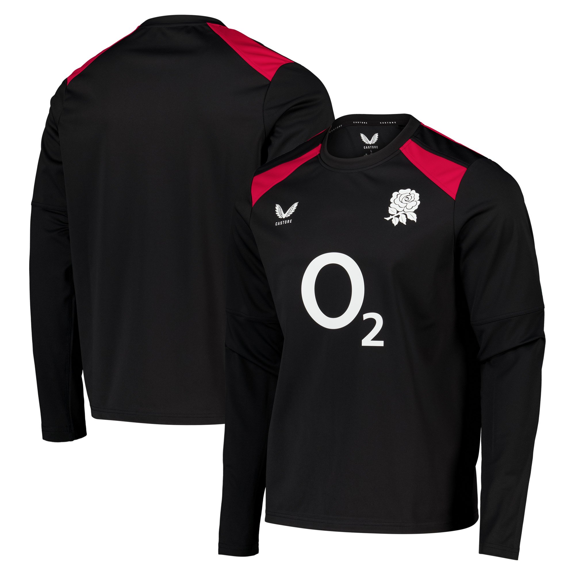 Maglia a maniche lunghe England Rugby Contact Drill - Nero