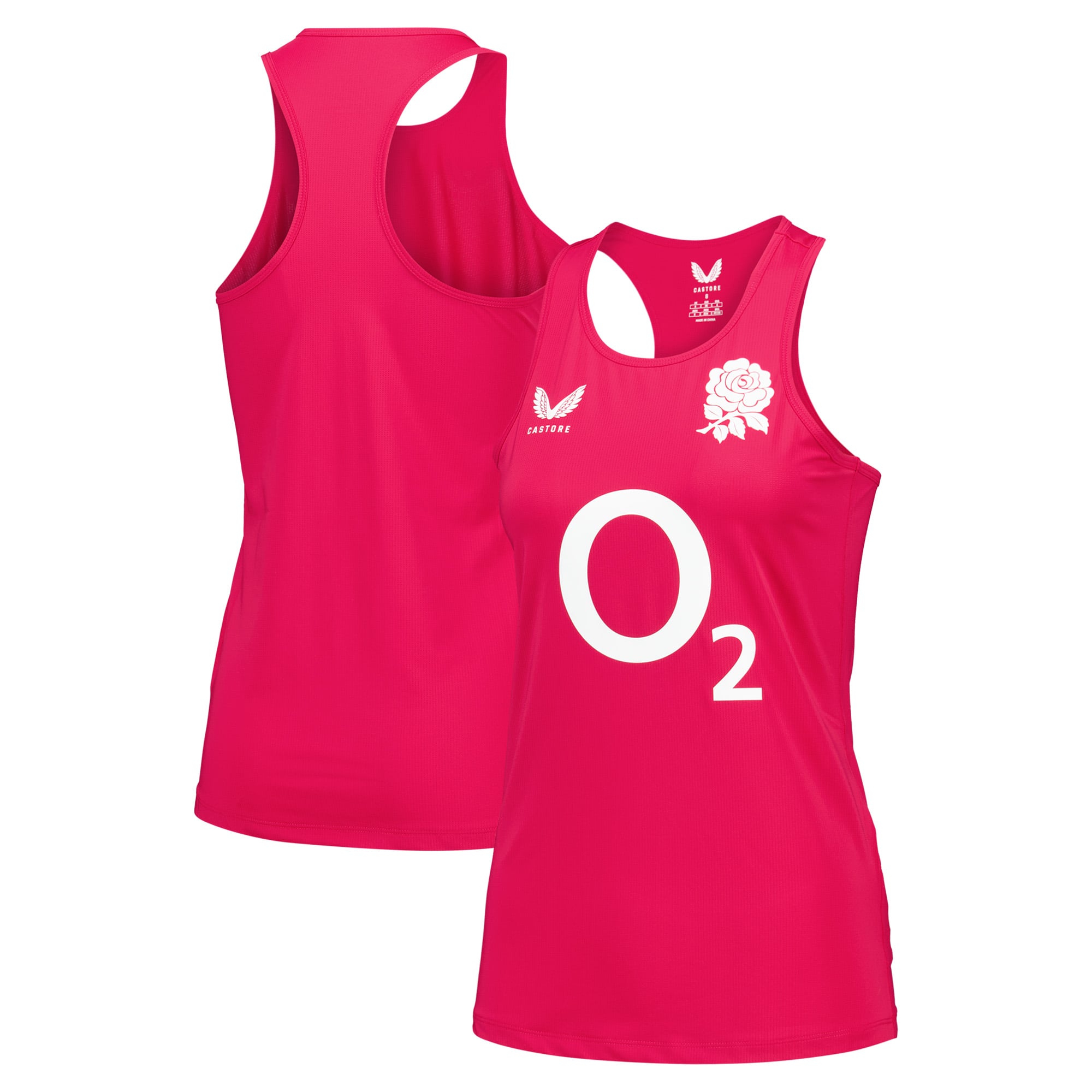 Gilet Performance England Rugby Racer Back - Rosso - Donna