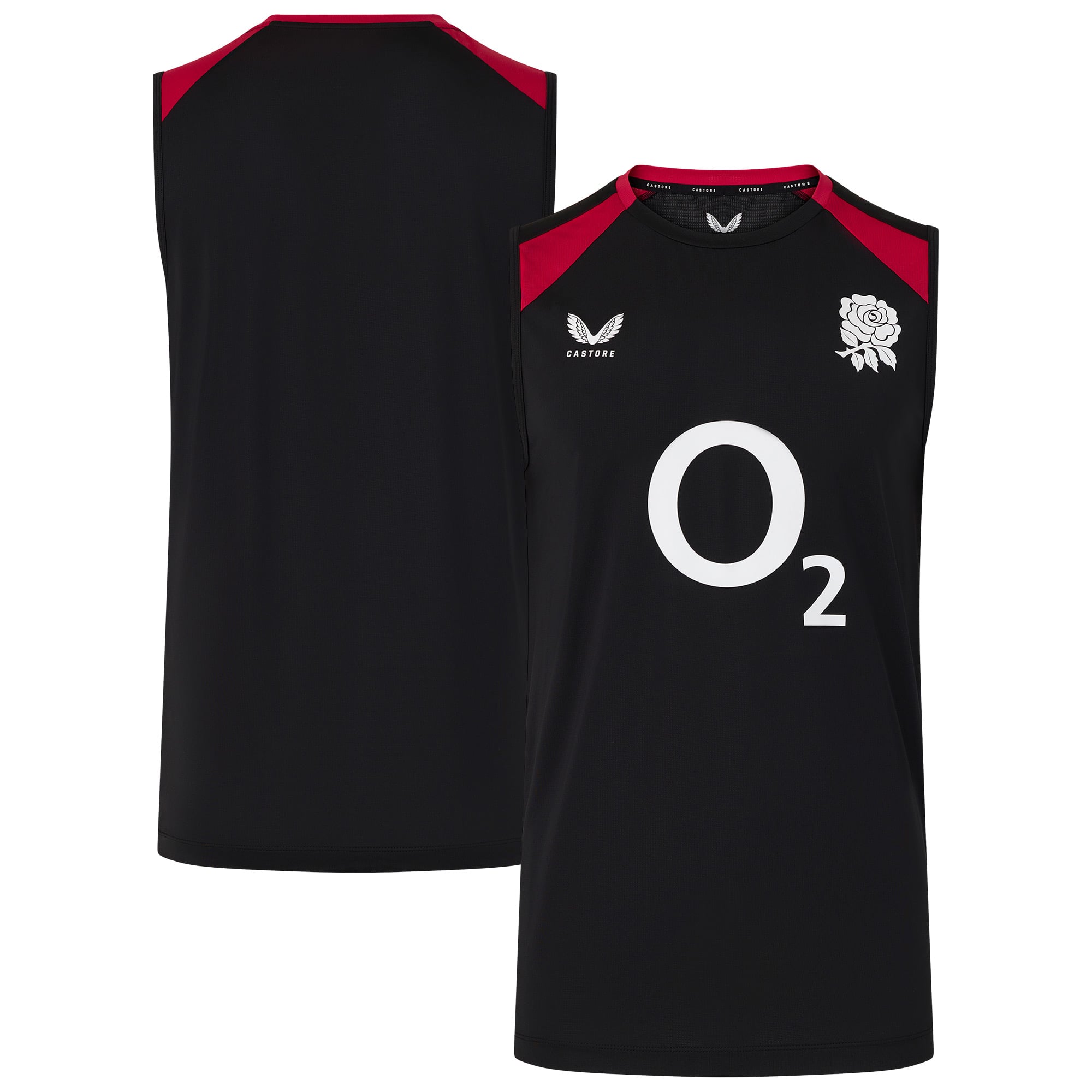 T-shirt Performance England Rugby senza maniche - Nera