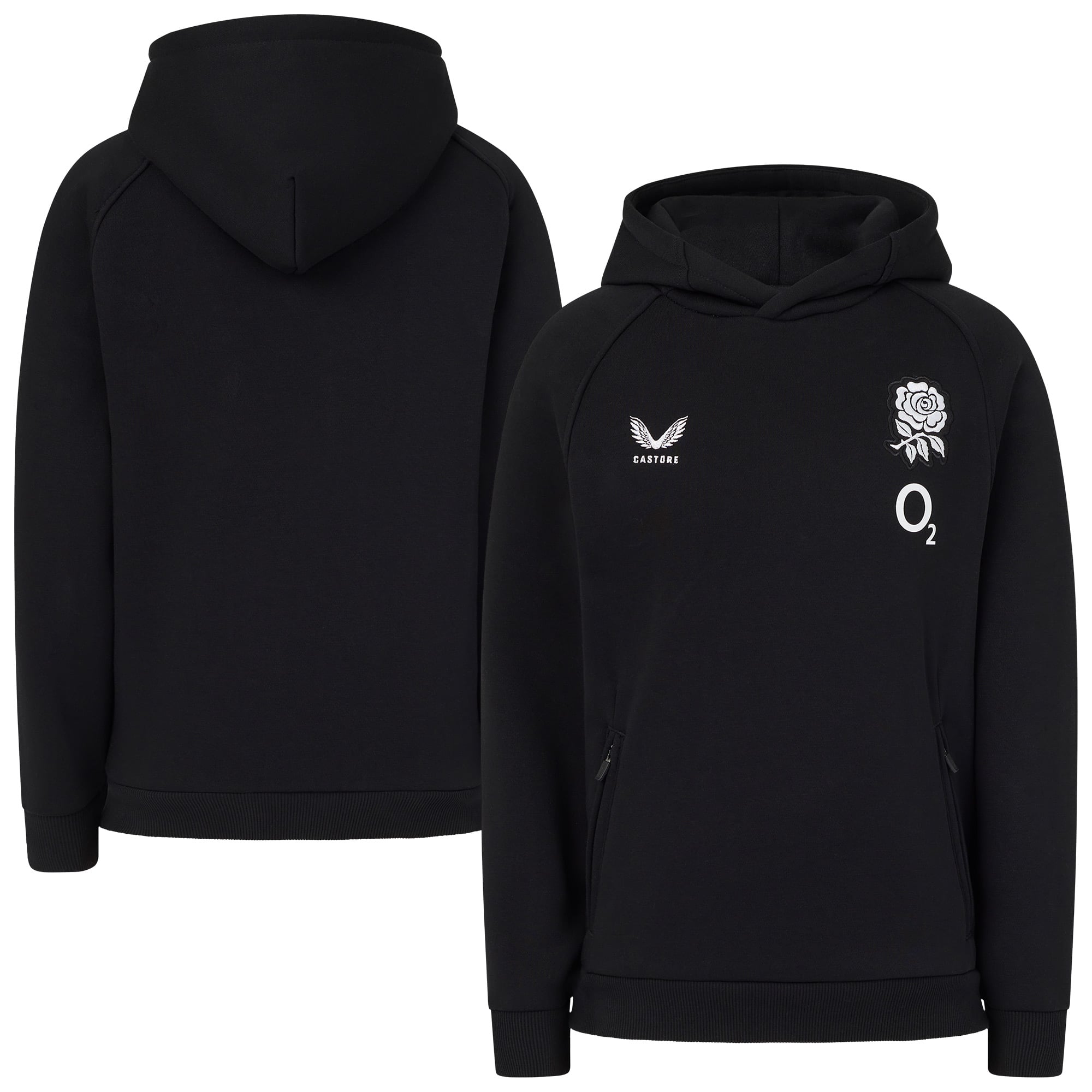 Felpa con cappuccio e cappuccio England Rugby Adapt - Nera - Junior