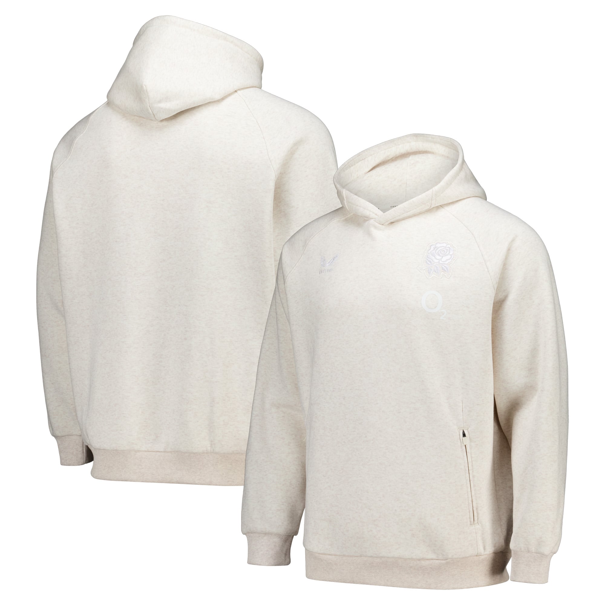 Felpa con cappuccio Adapt England Rugby - Crema - Unisex