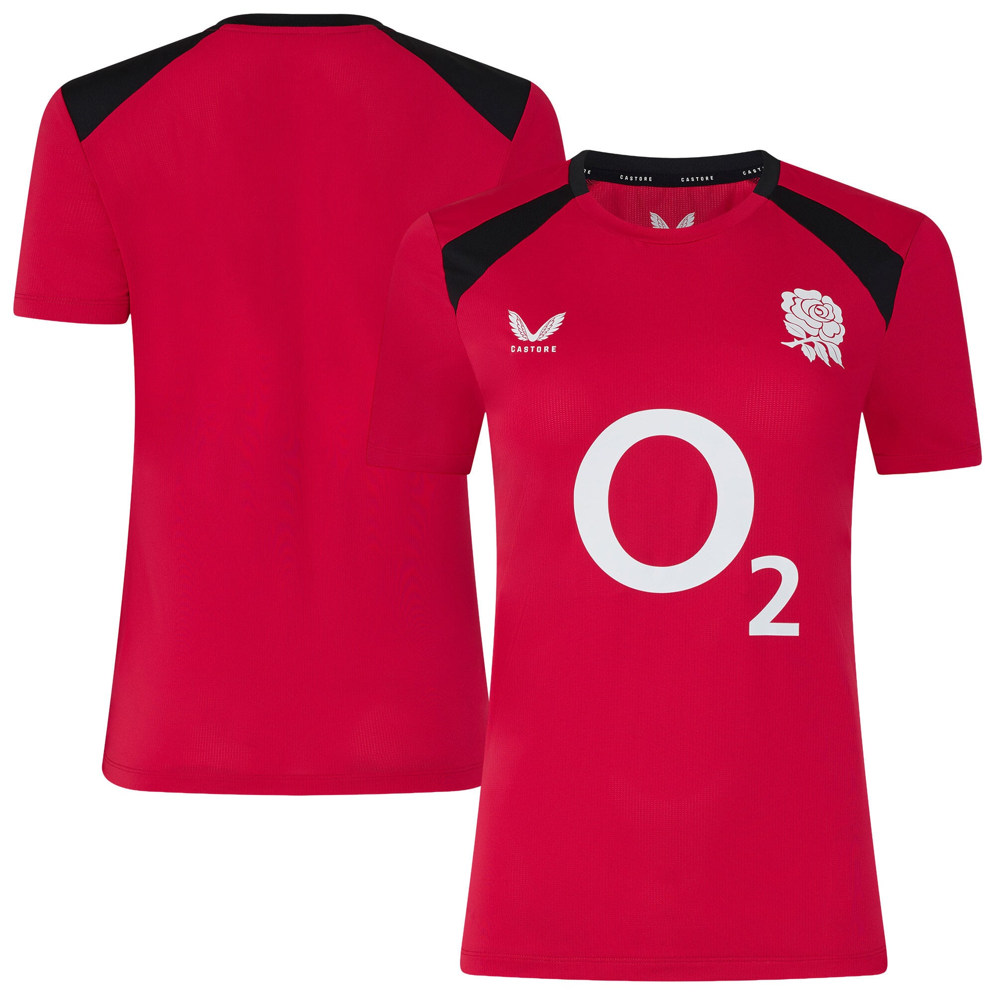 Maglietta da rugby England a maniche corte - Rossa - Donna