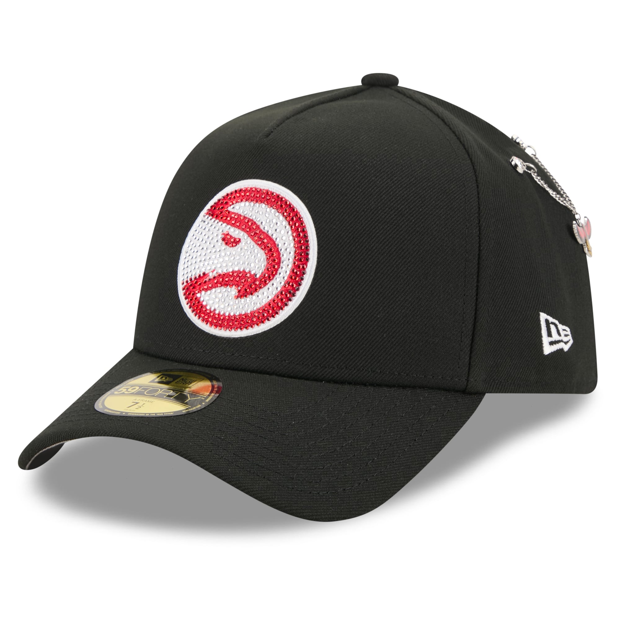 Men's New Era Black Atlanta Hawks 2026 NBA Draft On-Stage Crystal A-Frame 59FORTY Fitted Hat